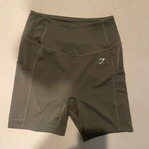 Gymshark Green Bike Shorts High-Waisted Performance